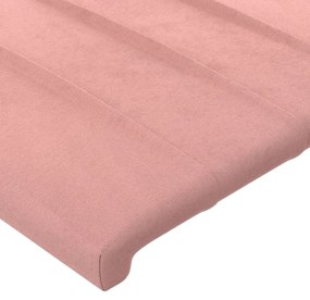 Κεφαλάρι με Πτερύγια Ροζ 93x16x118/128 εκ. Βελούδινο 3119859