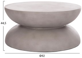 ΤΡΑΠΕΖΙ ΣΑΛΟΝΙΟΥ ANNA HM18158.03 FIBER CEMENT ΣΕ ΓΚΡΙ--Φ92x44.5Υεκ
