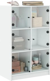 vidaXL Ντουλάπι με Πόρτες Λευκό 68x37x109 εκ. από Επεξεργασμένο Ξύλο