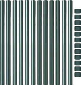 vidaXL Στύλος Περιφράξεων 12 pcs Πράσινο 60 cm