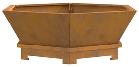 vidaXL Εστία Φωτιάς Εξαγωνική 75x75x28 εκ. Ανοξείδωτο Χάλυβα