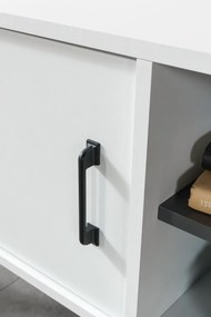 Έπιπλο Τηλεόρασης Λευκό / Ανθρακί SOCLUPA 100x35x20