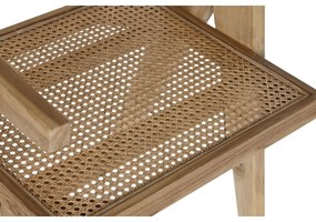 Καρέκλα Τραπεζαρίας DKD Home Decor Φυσικό Ξύλο Τικ ρατάν (58 x 56 x 82 cm)