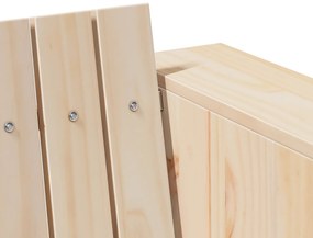 vidaXL Διθέσιος Καναπές Κήπου 134x60x62 εκ. Μασίφ Ξύλο Πεύκου