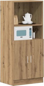 vidaXL Ντουλάπι Κουζίνας Αρτισιανή Δρυς 57x41,5x131,5 εκ. Επεξεργ.Ξύλο