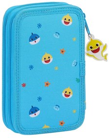 Διπλή κασετίνα με 28 τεμάχια Baby Shark  SAFTA
