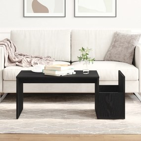 vidaXL Τραπεζάκι καφέ Μαύρο Δρυς 90x45x35 εκ. Από ξύλο