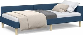 vidaXL Κρεβάτι Γωνίας Μπλε 80 x 200 cm ύφασμα