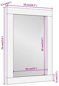 ΚΑΘΡΕΦΤΗΣ ΜΠΑΝΙΟΥ 50X70X2,5 ΕΚ. ΑΠΟ ΜΑΣΙΦ ΞΥΛΟ ΜΑΝΓΚΟ/ΓΥΑΛΙ 358243