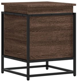 Κουτί Αποθήκευσης με Καφέ Δρυς 40x40x51,5 εκ. Επεξ. Ξύλο - Καφέ