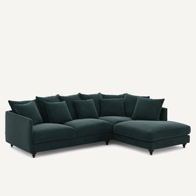 Γωνιακός καναπές-κρεβάτι με βελούδο, Lazare