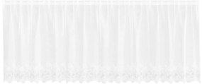 vidaXL Κουρτίνες με κουρτίνες Floral Λευκό 400 x 120 cm Πολυεστέρας
