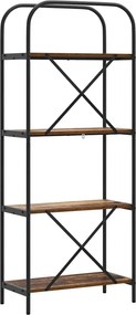 vidaXL Ράφι Βιβλίων 4 επιπέδων 60 x 30 x 146 εκ Επεξεργασμένο ξύλο