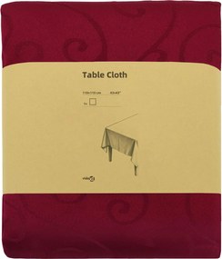 vidaXL Ύφασμα Τραπέζης Κόκκινο 110 x 110 cm τετράγωνο