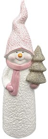 Χριστουγεννιάτικη Διακοσμητική Φιγούρα AG 222130 8x7x27cm Pink-White