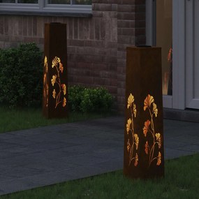 vidaXL Ηλιακό LED Φως Δρόμου 2 pcs Θερμό λευκό 18 x 18 x 80 εκ.
