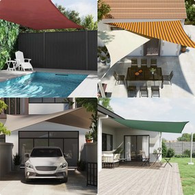 vidaXL Πανί σκιάς Πορτοκαλί και Καφέ 5 x 2 m 100% Πολυέστερ Οξφόρδη