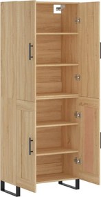 vidaXL Ντουλάπι Sonoma δρυς 69,5 x 34 x 180 εκ. από Επεξεργασμένο Ξύλο