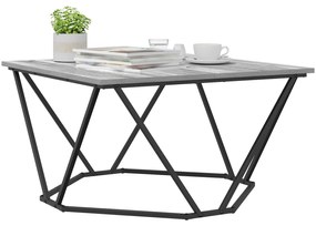 vidaXL Τραπέζι καφέ Γκρι Σοναμά 80x80x45 εκ Επεξεργασμένο ξύλο