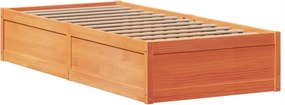 vidaXL Σκελετός Κρεβ. Χωρίς Στρώμα Καφέ Κεριού 75x190 εκ Μασίφ Πεύκο