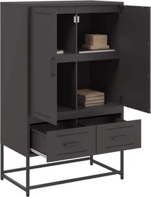 vidaXL Ντουλάπι Μαύρο 68x39x111,5 εκ. από Χάλυβα