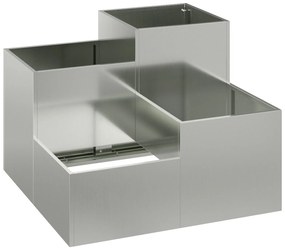 vidaXL Γλάστρα Κήπου 80x80x60 εκ Ανοξείδωτο Χάλυβα