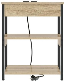 VidaXL Κομοδίνο 2 τεμ. Δρύς Sonoma 41 x 31 x 51 εκ. Επεξεργασμένο Ξύλο