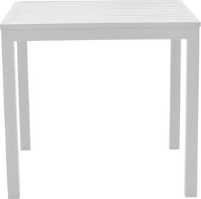 Τραπέζι Kliton pakoworld αλουμινίου λευκό 80x80x74εκ