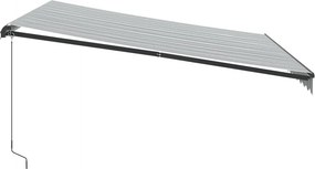 vidaXL Χειροκίνητη τέντα με ηλιακό LED 4 x 3,5 m