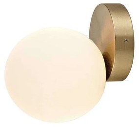 Φωτιστικό Τοίχου- Απλίκα Ice Ball 12x15cm 1x25W White-Gold Nowodvorski Μέταλλο,Γυαλί