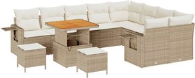 vidaXL Σετ Καναπέ Κήπου 12 pcs Μπεζ συνθετικό ρατάν