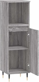vidaXL Ντουλάπι Μπάνιου Γκρι Sonoma 30x30x100 εκ. Επεξεργασμένο Ξύλο