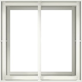 vidaXL Ζαρντινιέρα Λευκή 80x80x80 εκ. από Χάλυβα
