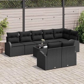 vidaXL Σετ Καναπέ Κήπου 9 pcs συνθετικό ρατάν