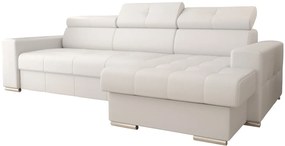 Γωνιακός καναπές April mini  Eco LTHR-Leuko-Δεξιά