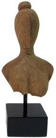 Διακοσμητικό Επιτραπέζιο Lafia 312-000038 17,5x11,5x42cm Natural-Black Inart Metal,Wood