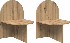 vidaXL Κομοδίνο 2 τεμ. Artisan Δρυς 48 x 49 x 65 εκ.