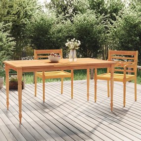 Τραπέζι Batavia 150 x 90 x 75 εκ. από Μασίφ Ξύλο Teak - Καφέ