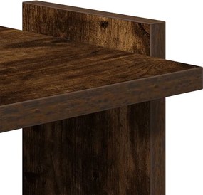 vidaXL Βιβλιοθήκη 3 Επιπέδων Καπνιστή Δρυς 60x30x120 εκ. Επεξεργ. Ξύλο