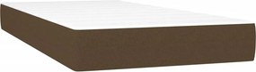 vidaXL Κρεβάτι Boxspring με Στρώμα Σκούρο Καφέ 120x190 εκ Υφασμάτινο