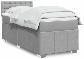 ΚΡΕΒΑΤΙ BOXSPRING ΜΕ ΣΤΡΩΜΑ ΑΝΟΙΧΤΟ ΓΚΡΙ 90X190 ΕΚ. ΥΦΑΣΜΑΤΙΝΟ 3286937