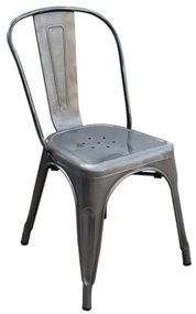 Ε5191,6 RELIX Καρέκλα, Μέταλλο Βαφή σε Απόχρωση Metal  45x51x85cm Καρέκλα Στοιβαζόμενη,  Silver, , 1 Τεμάχιο