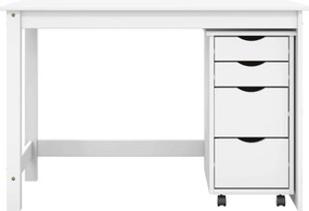 vidaXL Σετ Γραφείου και Κινητού Ντουλαπιού MOSS 2 pcs Λευκό