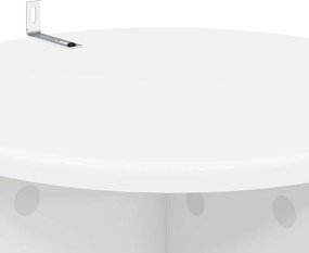 vidaXL Βάση φυτών 2 pcs Λευκό Ø40 x 60 εκ. Επεξεργασμένο Ξύλο