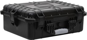 vidaXL Θήκη Πτήσης Φορητή Μαύρη 52 x 40 x 19 εκ. από Πολυπροπυλένιο
