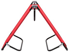 vidaXL Ξαπλώστρα Πτυσσόμενη Κόκκινη Ατσάλινη