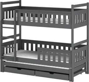 KORS 80x180 graphite bunk bed Lano Furniture