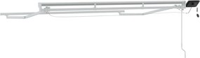 vidaXL Manual Awning Frame with Solar LED 2,5 x 2 m Λευκό