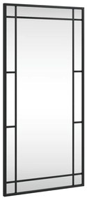 Καθρέφτης Ορθογώνιος Μαύρος 40 x 80 εκ. από Σίδερο - Μαύρο