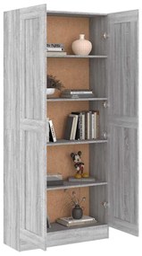 vidaXL Βιβλιοθήκη Γκρι Sonoma 82,5x30,5x185,5 εκ. Επεξεργασμένο Ξύλο